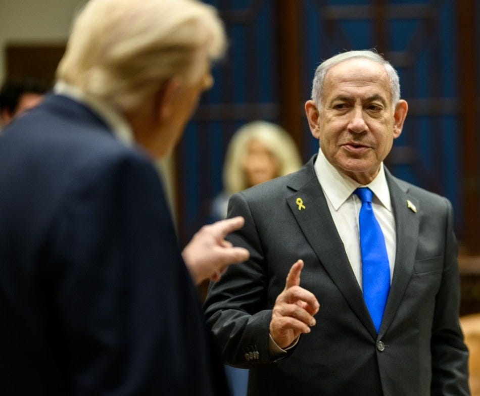 President Donald Trump and Israeli Prime Minister Benjamin Netanyahu talk in the Roosevelt Room of the White House, Monday, September 29, 2025, before a bilateral meeting. (Official White House Photo by Daniel Torok) President Donald Trump and Israeli Prime Minister Benjamin Netanyahu talk in the Roosevelt Room of the White House, Monday, September 29, 2025, before a bilateral meeting. (Official White House Photo by Daniel Torok)