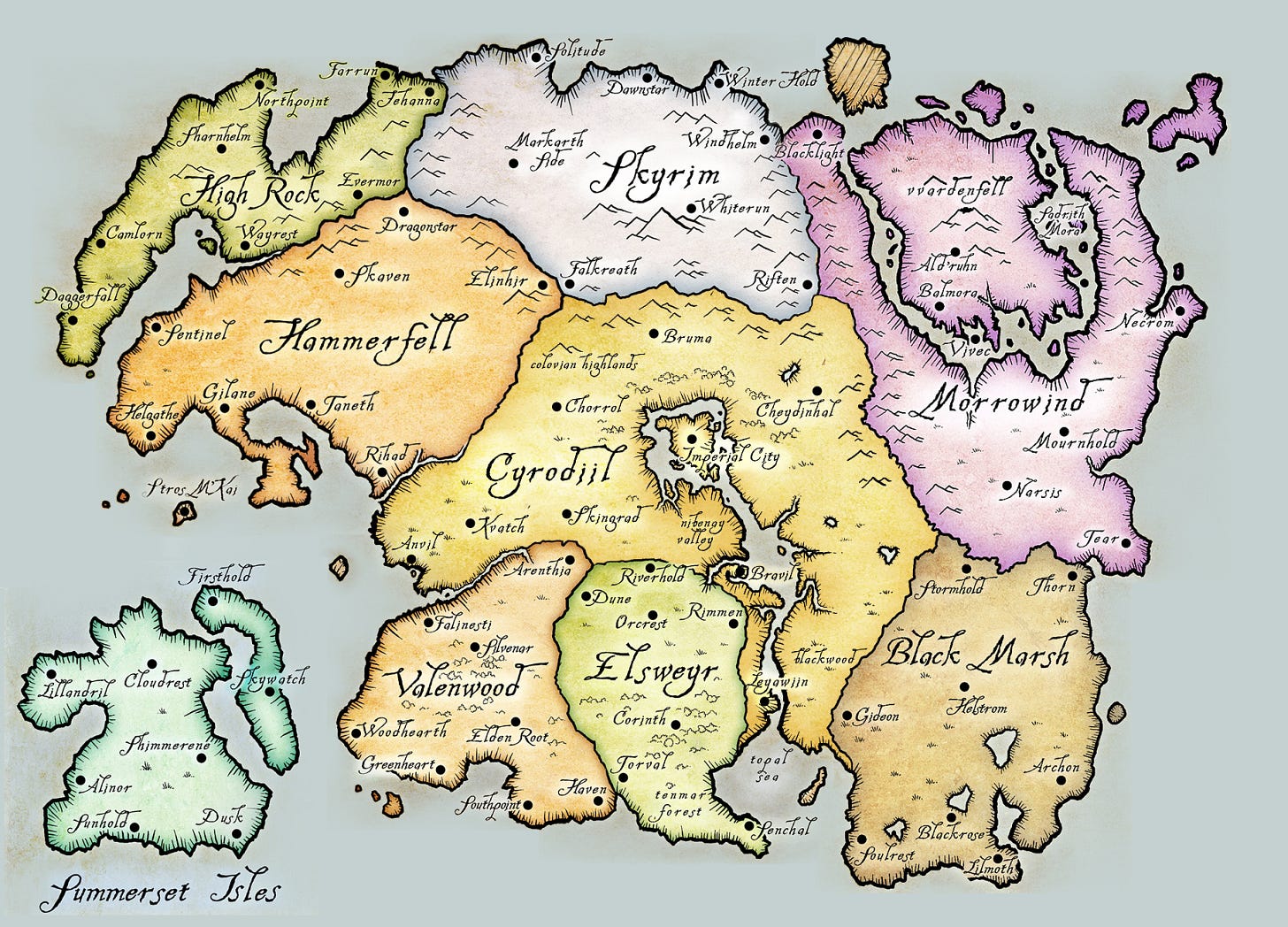 Maps of Tamriel — The Imperial Library Maps of Tamriel — The Imperial Library