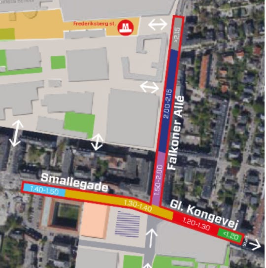 Start layout for 2023 Copenhagen Half Marathon