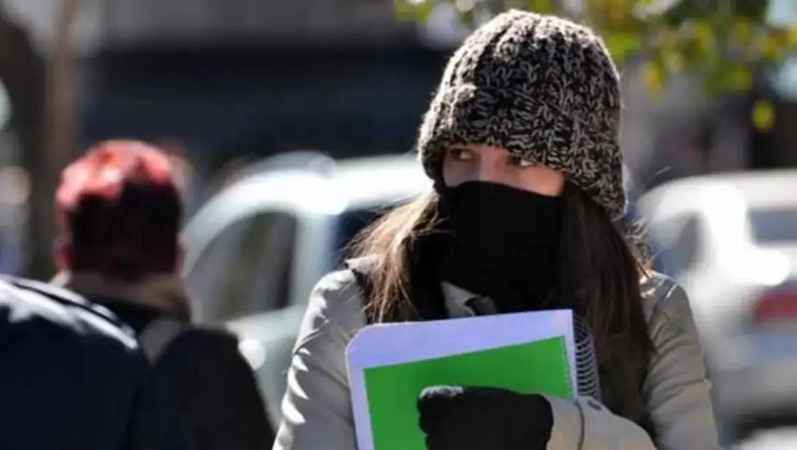 Bahía Blanca amaneció entre las ciudades más frías del país: la térmica llegó a casi -8 °C
