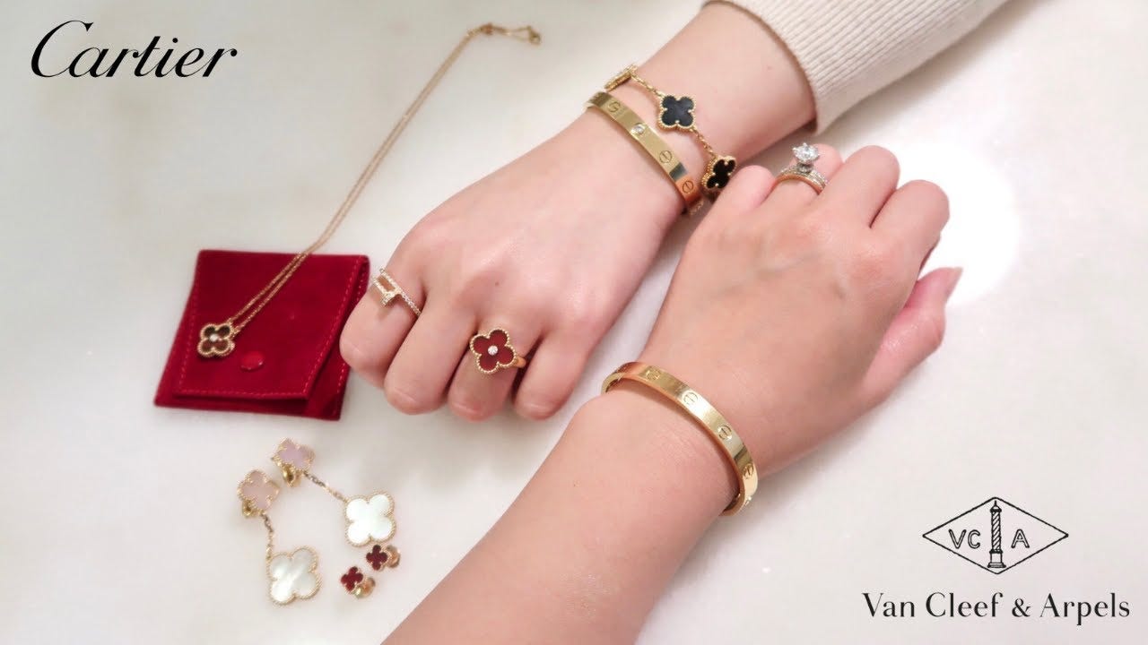 OUR CARTIER + VAN CLEEF & ARPELS JEWELRY COLLECTION: 10 CLASSIC PIECES MOD  SHOTS 💎 卡地亚+梵克雅宝首饰合集