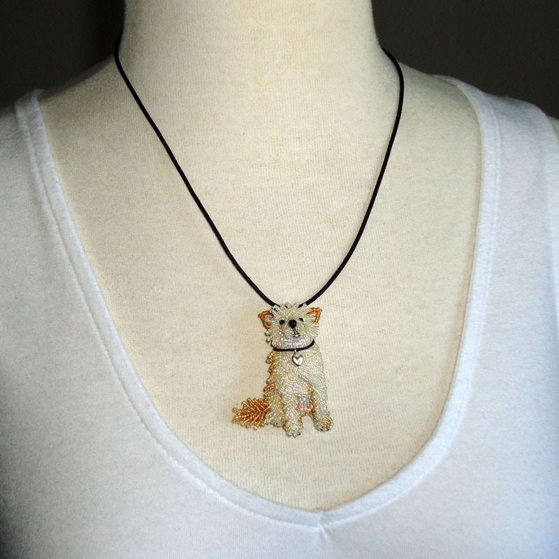 Custom Beaded Choodle Dog Jewelry Bead Embroidery Pendant Etsy AKC Family Dog Magazine Custom Beaded Choodle Dog Jewelry Bead Embroidery Pendant Etsy AKC Family Dog Magazine