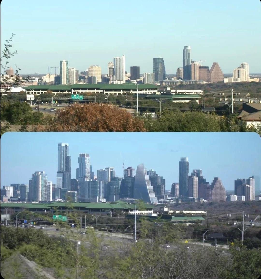 Austin, Texas- 2014 (top) and 2024 (bottom) : r/skyscrapers