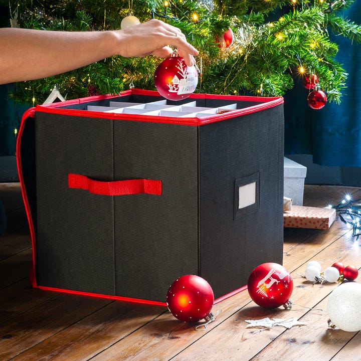 storage, christmas storage, christmas decoration storage, bauble box