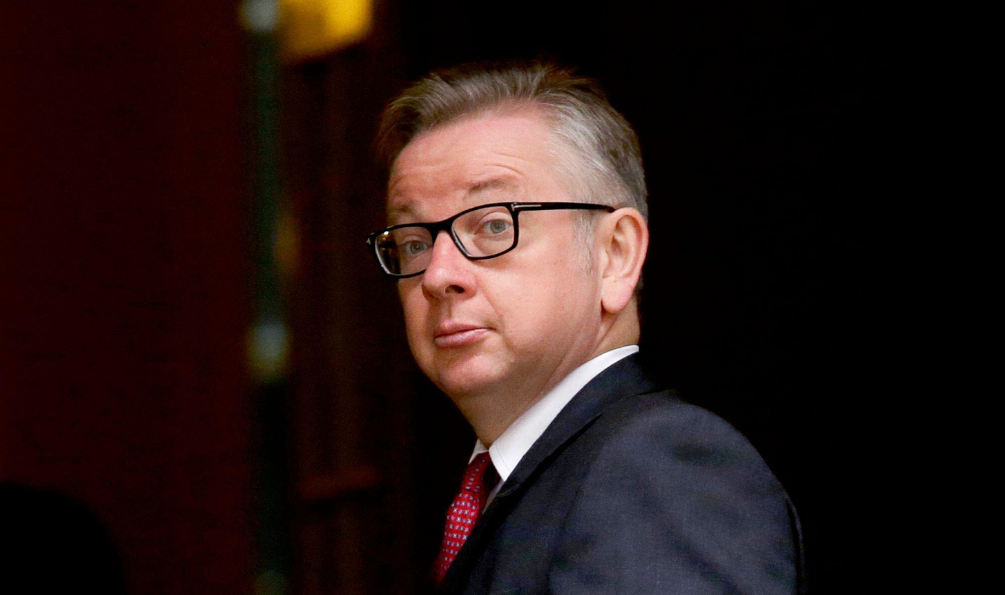 2MYDXDY Leave campaigner and Secretary of State for Justice Michael Gove arrives for a cabinet meeting at 10 Downing Street in London, Monday, June 27, 2016. Political turmoil has roiled Britain since the country's vote to leave the European Union, as leaders of the government and opposition parties grapple with the question of how precisely the U.K. will separate from the other 27 nations in the bloc. (AP Photo/Matt Dunham)