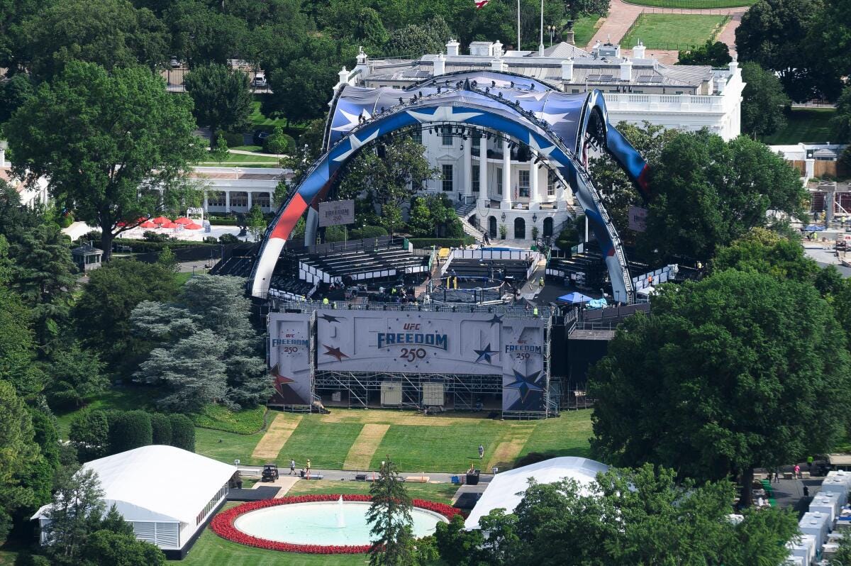 Trump administration is sued over UFC event on White House lawn - Los Angeles Times Trump administration is sued over UFC event on White House lawn - Los Angeles Times