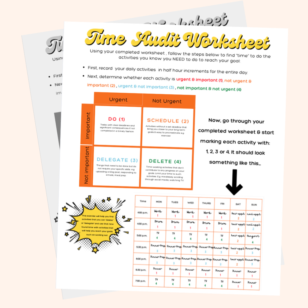 Time audit worksheet