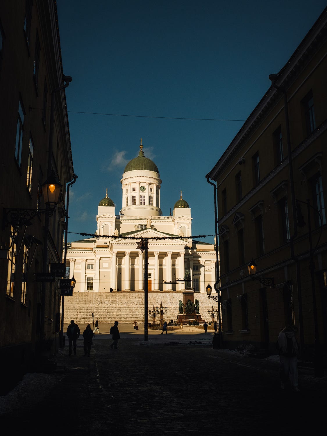 Helsinki cathedral in winter