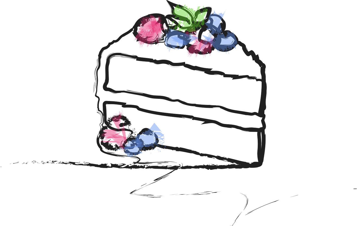 Decorative piece of cake