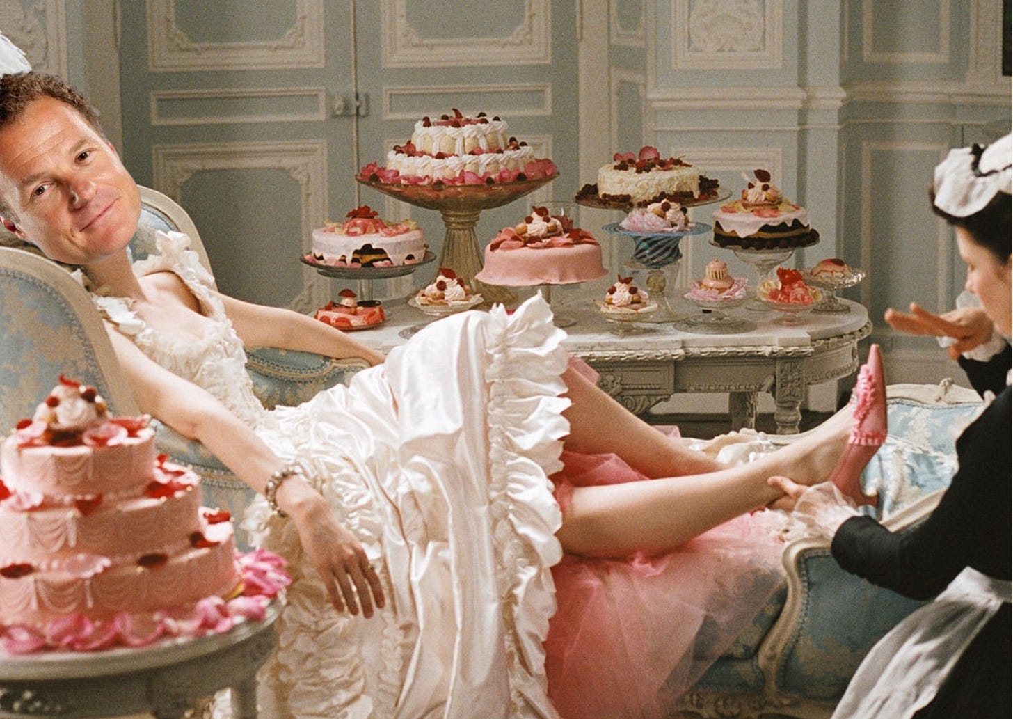 Marie Antoinette but she's got Lord Rothermere's face Marie Antoinette but she's got Lord Rothermere's face