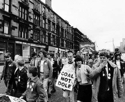 Image result for deindustialisation in scotland images miners strike