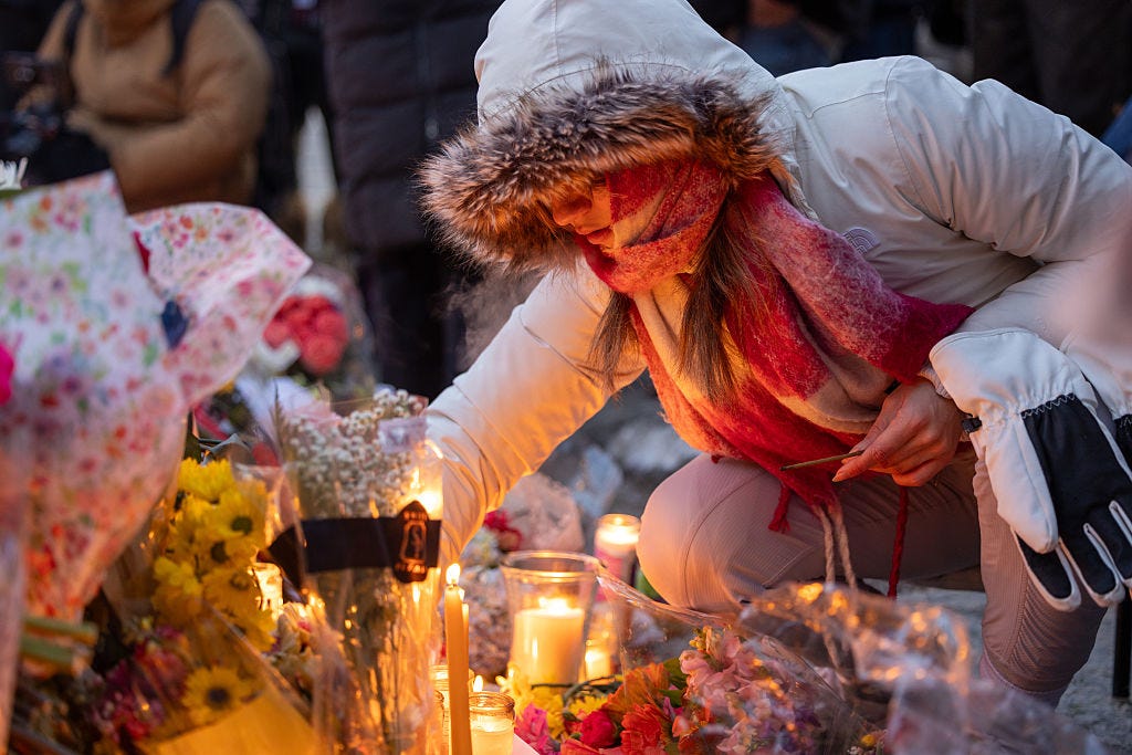 Protesters hold a vigil for Alex Pretti, the man fatally shot by federal immigration enforcement the previous day, in Minneapolis on January 25, 2026. (Photo by Arthur Maiorella/Anadolu via Getty Images) Protesters hold a vigil for Alex Pretti, the man fatally shot by federal immigration enforcement the previous day, in Minneapolis on January 25, 2026. (Photo by Arthur Maiorella/Anadolu via Getty Images)