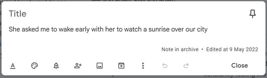 notes app screen cap readin she asked me to wake early to watch the sunrise over our city notes app screen cap readin she asked me to wake early to watch the sunrise over our city