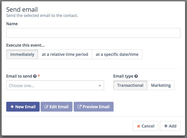 Action Send Mail Mautic