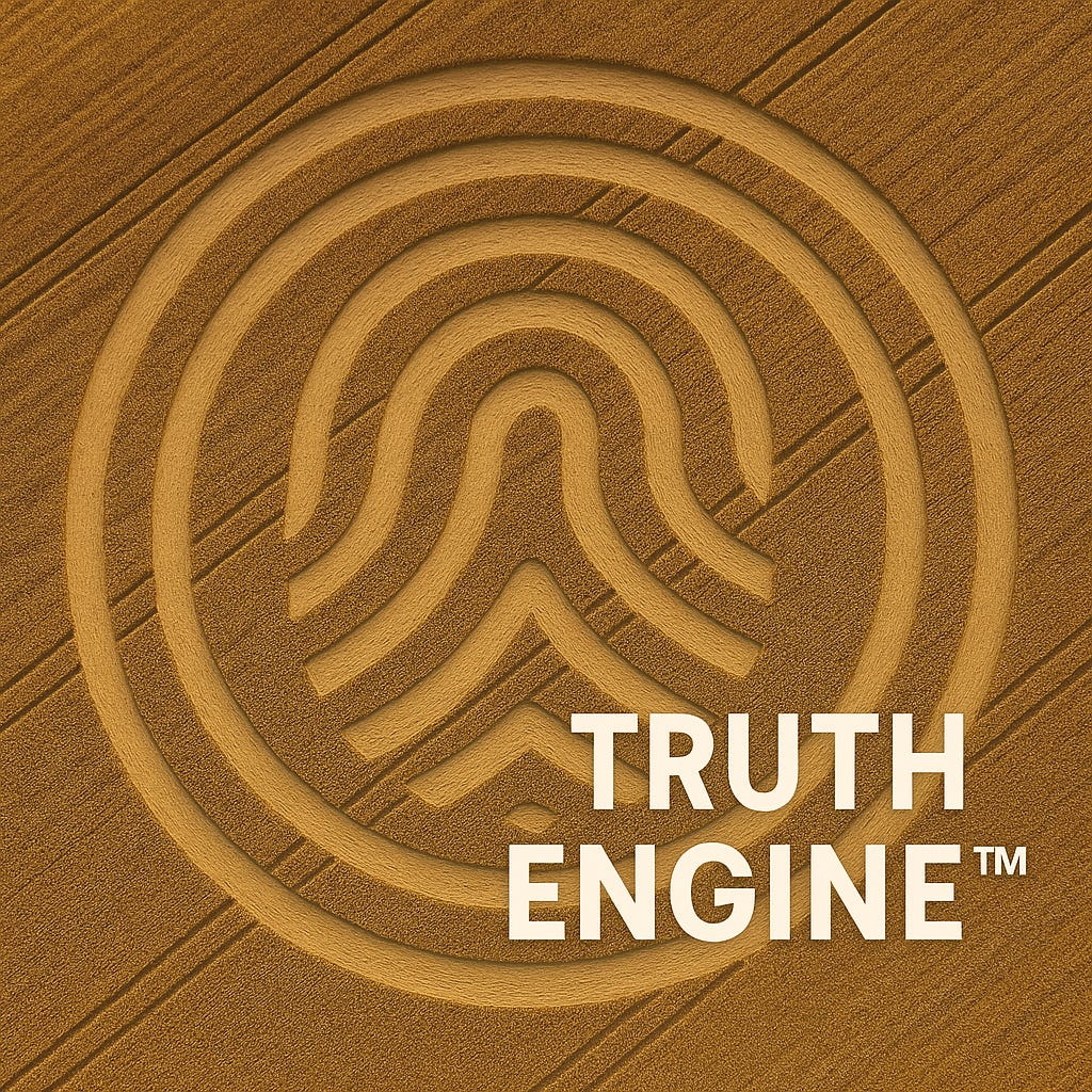 RUTH ENGINE™ crop circle logo → Signal Is the SignatureSignal Is the Signature