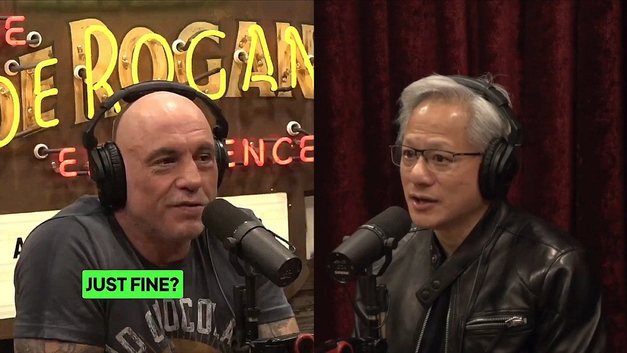 NVIDIA CEO Stuns Rogan With JAWDROPPING AI Prediction - modernity NVIDIA CEO Stuns Rogan With JAWDROPPING AI Prediction - modernity