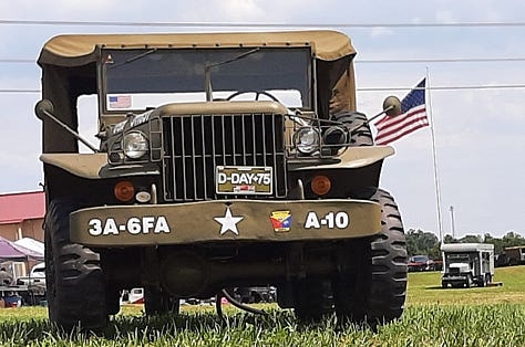 Images from the Military Weekend, featuring WWII tanks, vehicles and even a horse and cavalry rider.