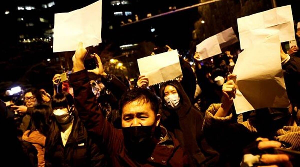 Blank papers in hand, protesters gather across China against zero-Covid ...