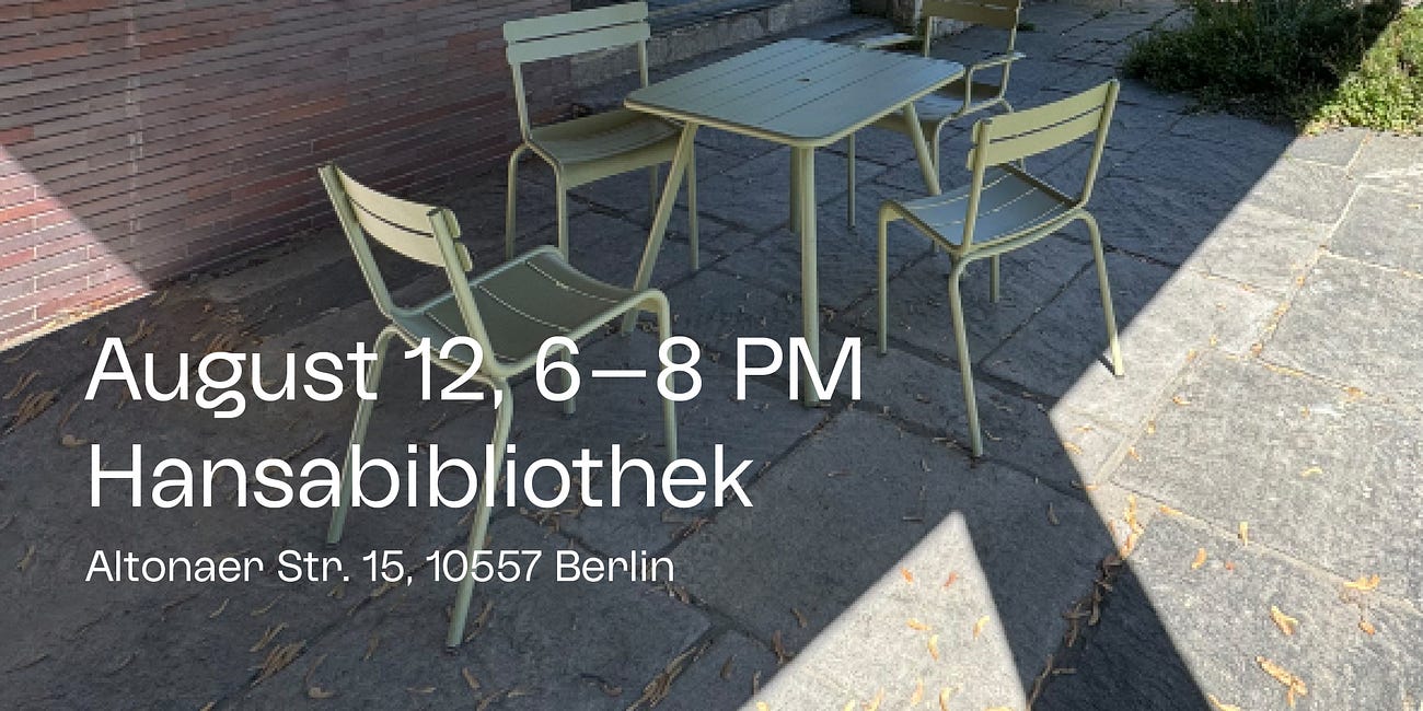 RSVP NOW OPEN: Reading Room #12 at Hansabibliothek
