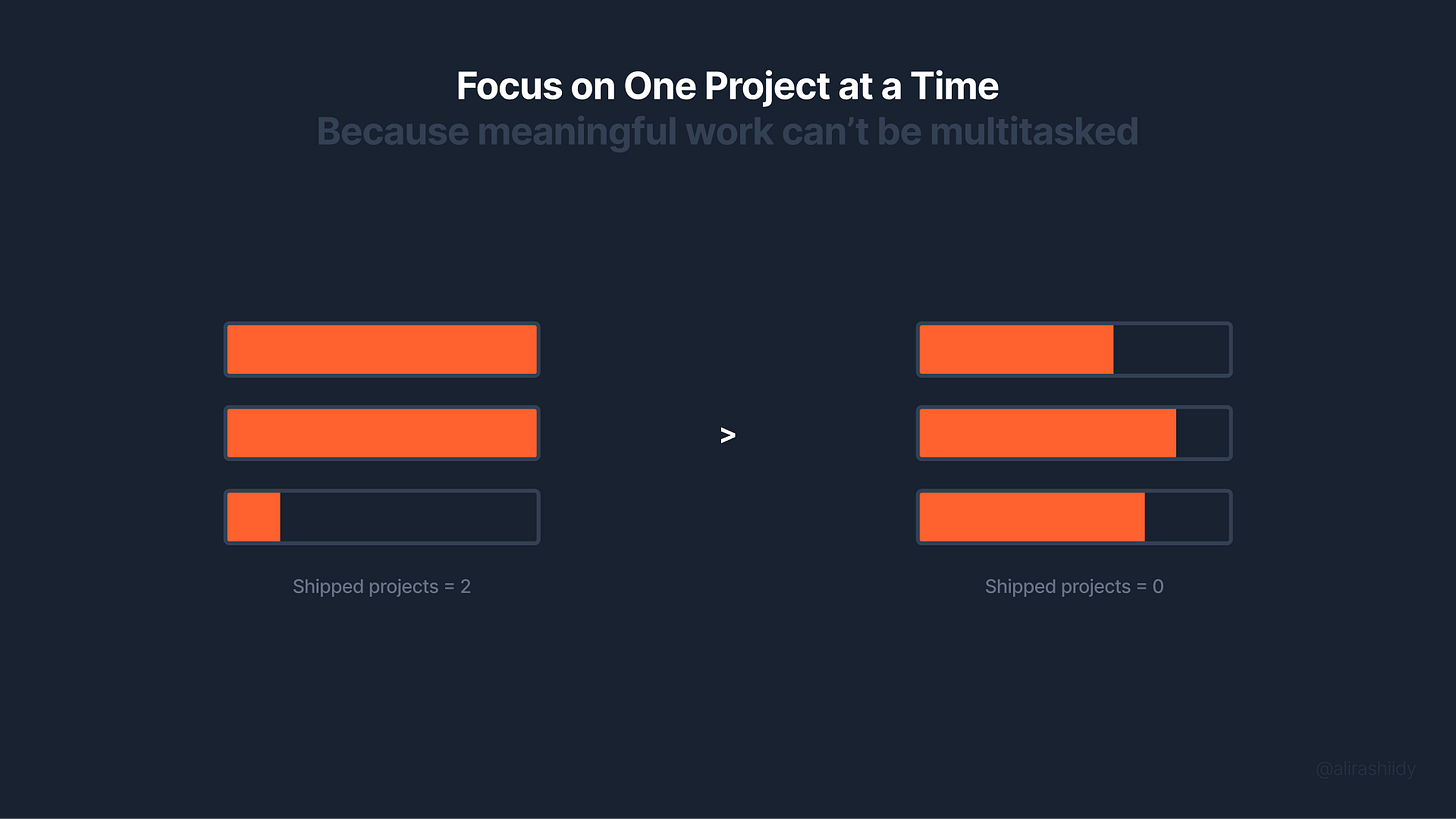 Focus on One Project at a Time
