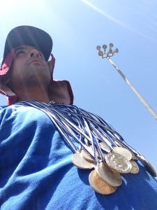 A rocket flies over my head.  