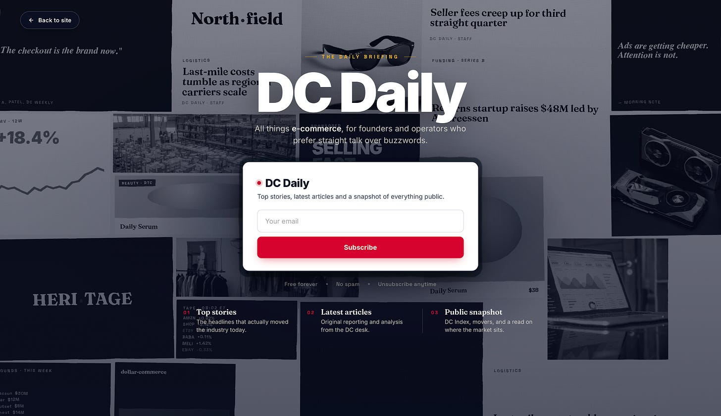 DC Daily Dollar Commerce Newsletter