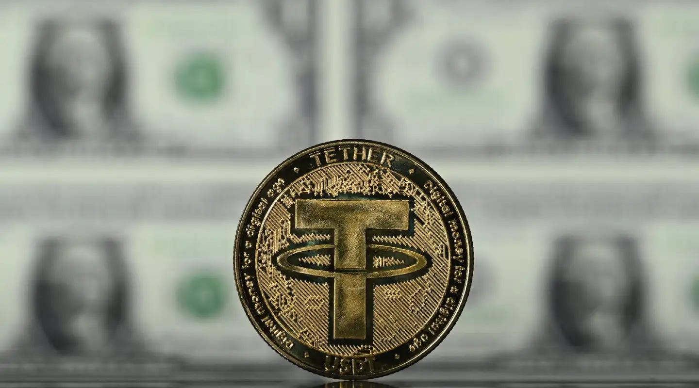 Moneda física de Tether. Moneda física de Tether.