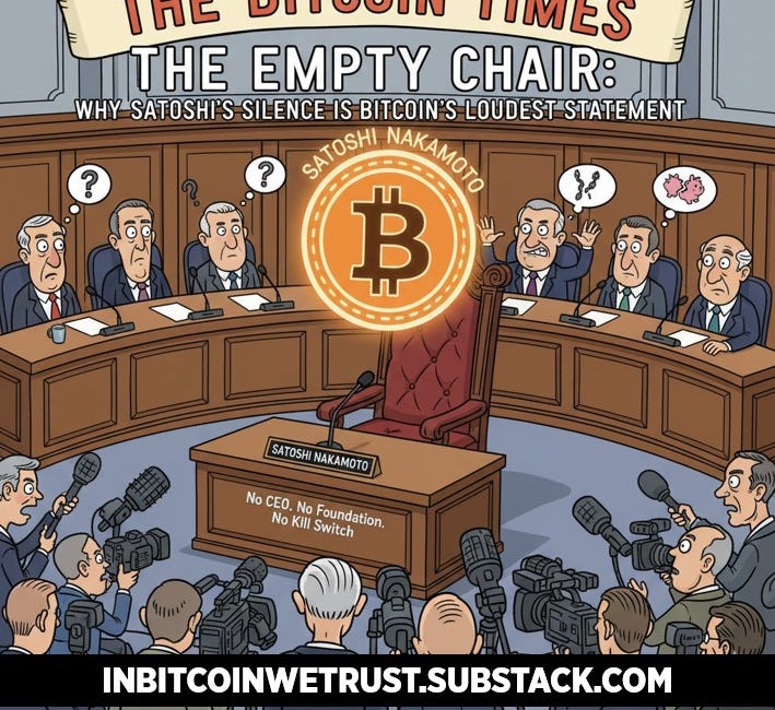 The Empty Chair: Why Satoshi Nakamoto's Silence is Bitcoin's Loudest Statement.