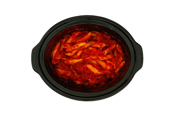 Macarrones con chorizo. Receta para crock pot o slow cooker