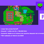 【Pixels】Juego de tipo granja GameFi / Alcanzó 1 millón de UU y 180,000 DAU / Aumento rápido en el número de usuarios después de la transición de Polygon a Ronin Network /@pixels_online