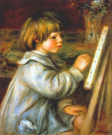 Portrait of Claude Renoir Painting by Pierre-Auguste Renoir Portrait of Claude Renoir Painting by Pierre-Auguste Renoir