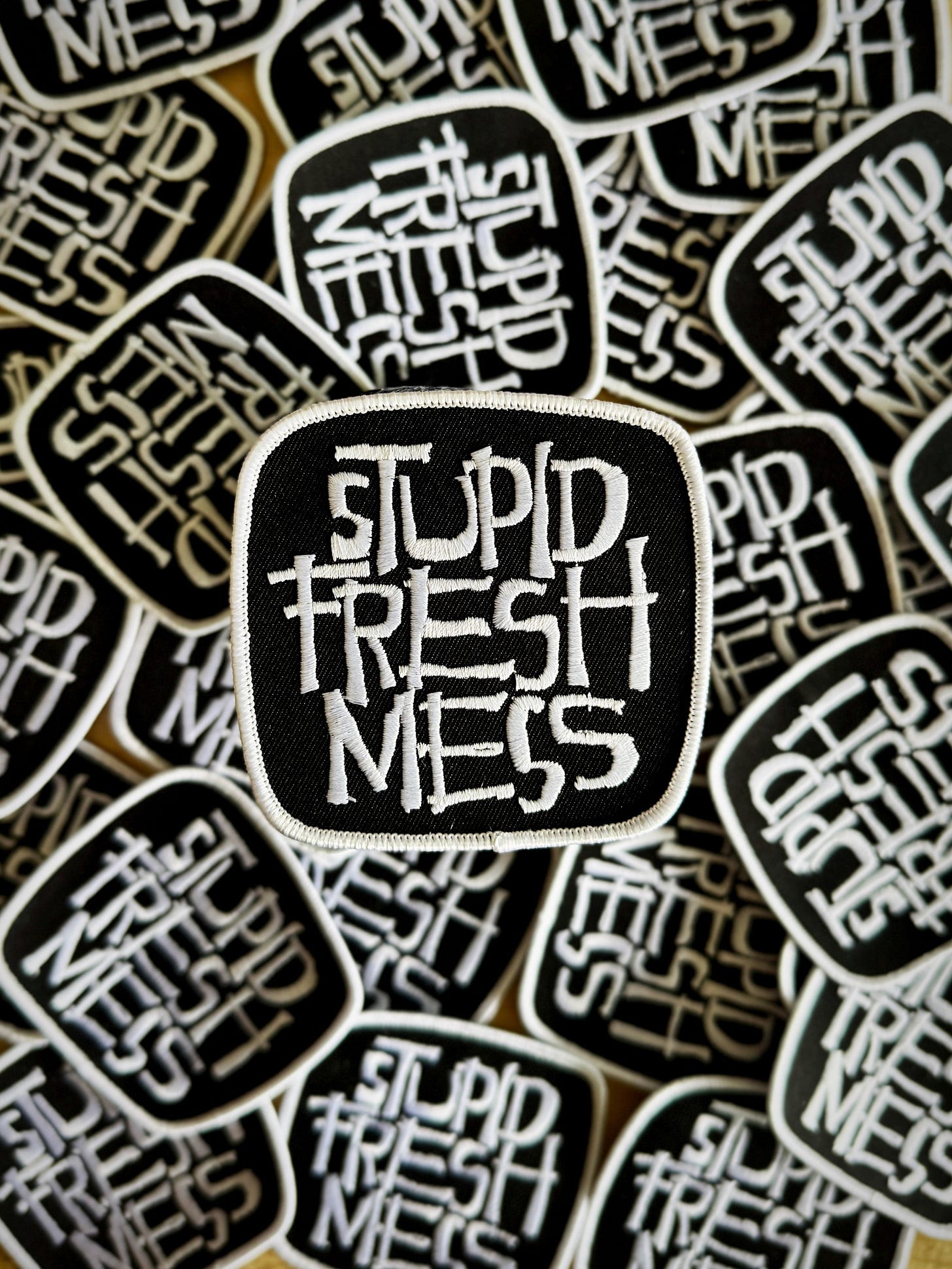 Stupid Fresh Mess logo patch