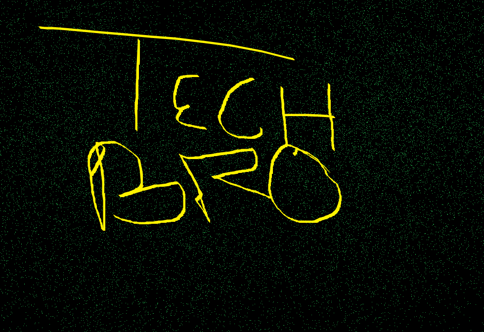 Yellow handwritten text on a grainy black background reads “TECH BRO” in rough, jagged letters. The style resembles neon graffiti or a digital scrawl, evoking a sense of urgency, rebellion, and DIY critique. The image feels both crude and intentional—like an anti-brand logo for a movement still figuring itself out.