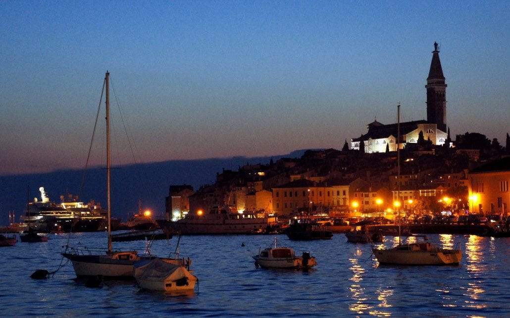 A perfect night in Rovinj. A perfect night in Rovinj.
