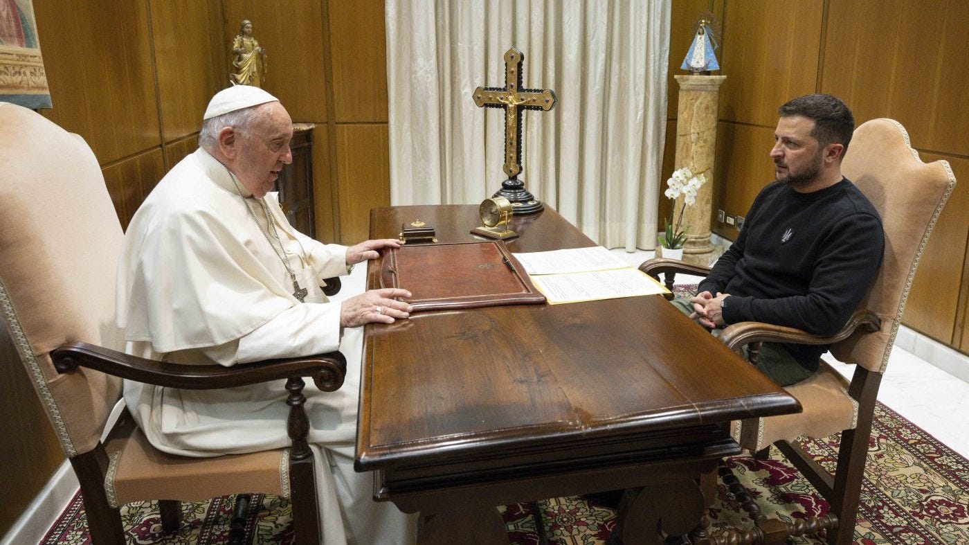 Zelensky meets Pope Francis at Vatican and seeks backing for Ukraine's  peace plan | The Hill