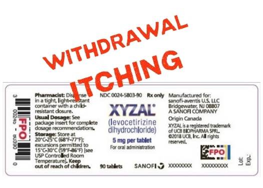 New Warning on Xyzal Drug Label about Withdrawal Itching or Pruritis