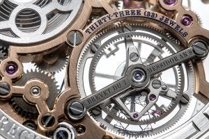 Breguet Classique Tourbillon Extra-Plat Squelette 5395 tourbillon close up macro