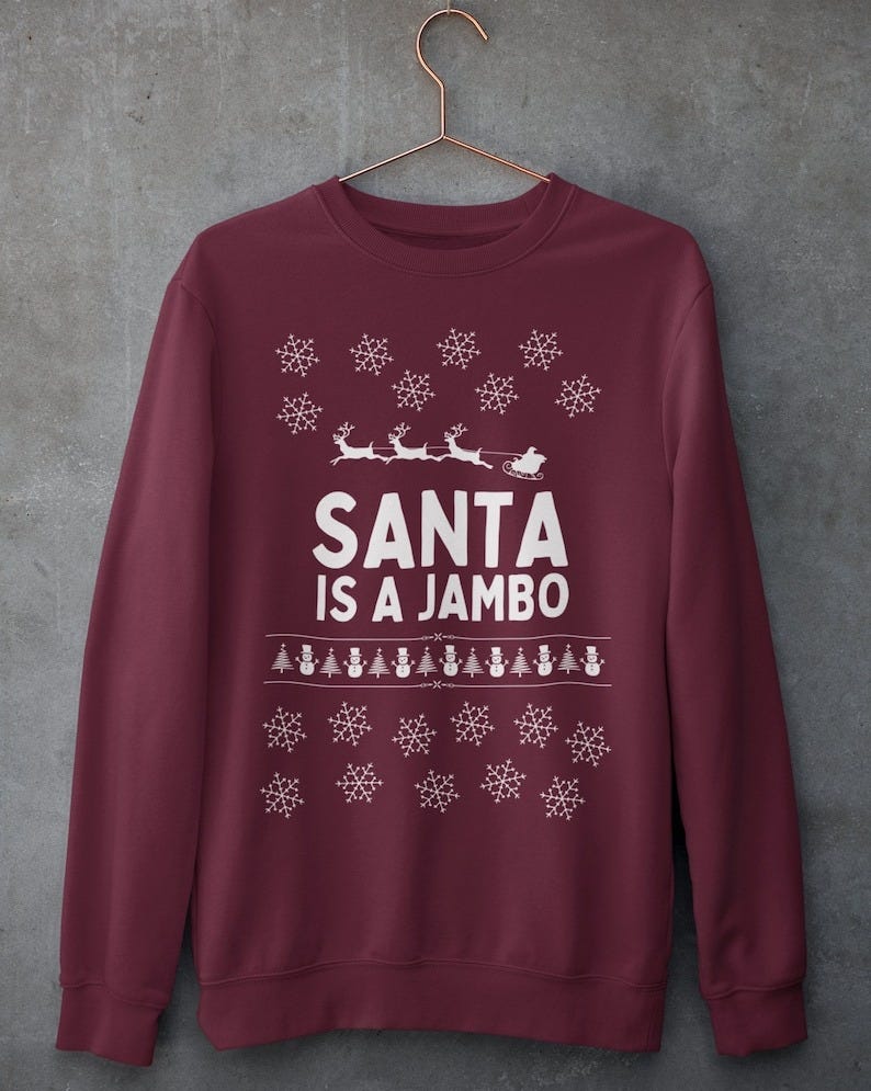 Heart of Midlothian (Hearts) Santa is a Jambo Football Christmas Jumper - Unisex image 1