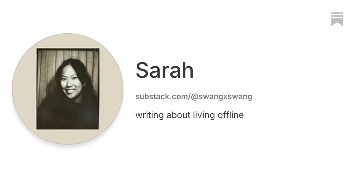 Sarah | Substack
