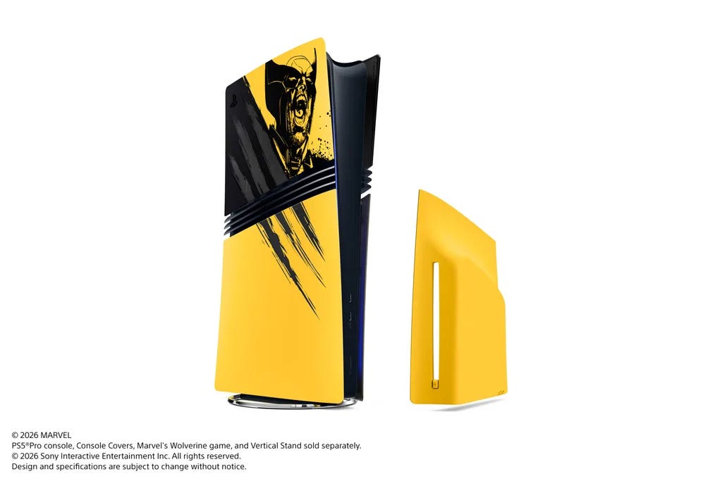 Wolverine PS5 Pro plates Battle Yellow