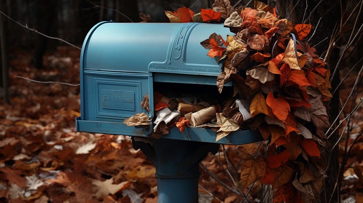 Various images of a mailbox created with Midjourney
