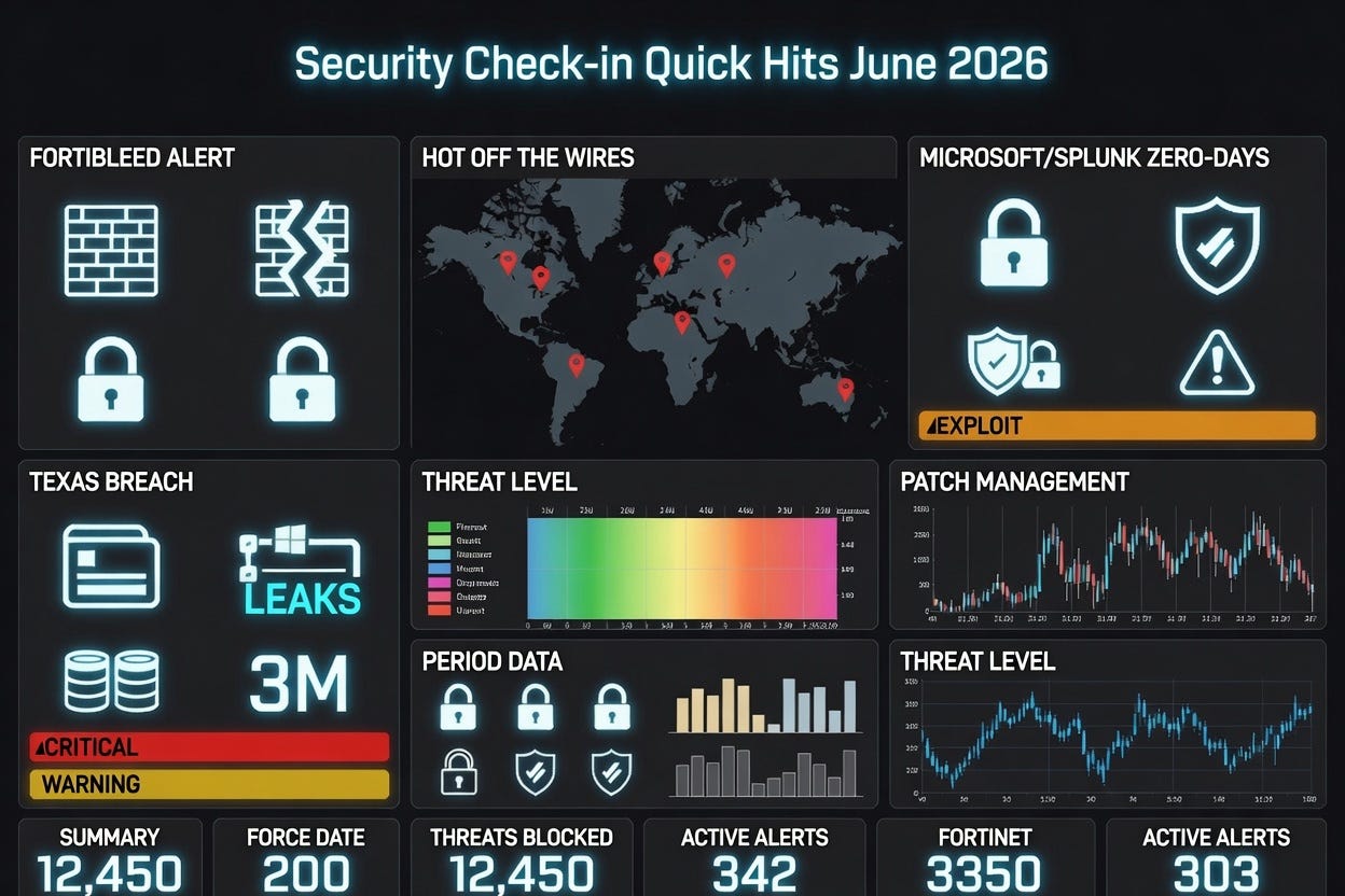 Security Check-in Quick Hits: FortiBleed Credential Storm, Texas ...
