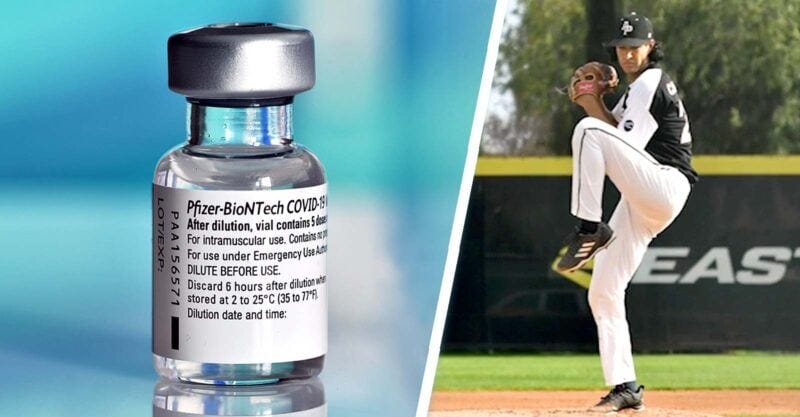 isaiah carranza and pfizer biontech covid vaccine bottle