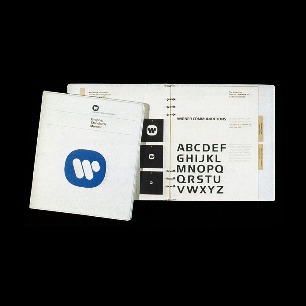 Saul Bass / Herb Yager & Associates' 1972 logo for Warner Communications
