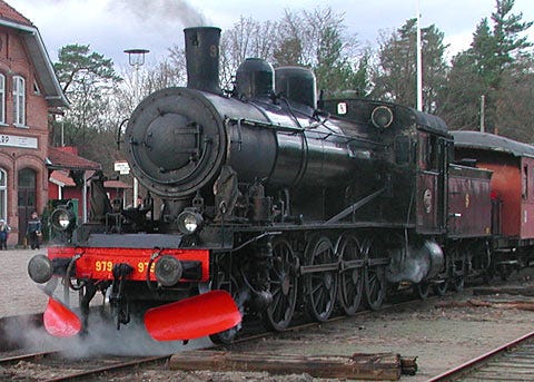 A steam train