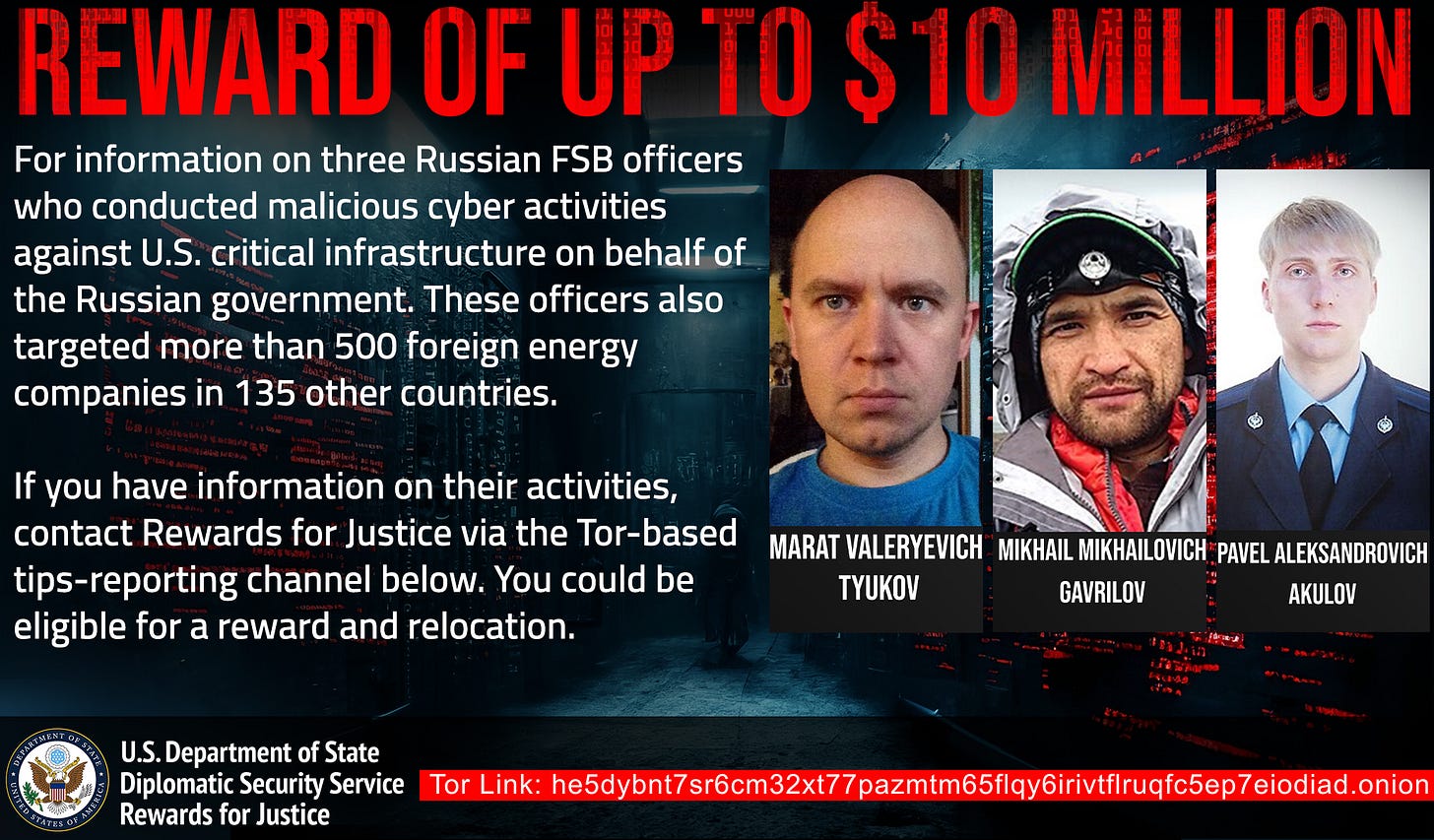 r/blueteamsec - These FSB officers targeted U.S. critical infrastructure.