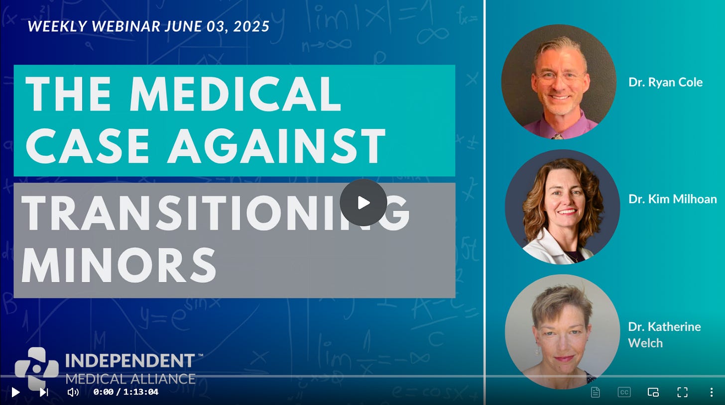 Read and Watch: The Medical Case Against Transitioning Minors.