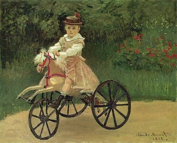 Girl on Bicycle by Monet