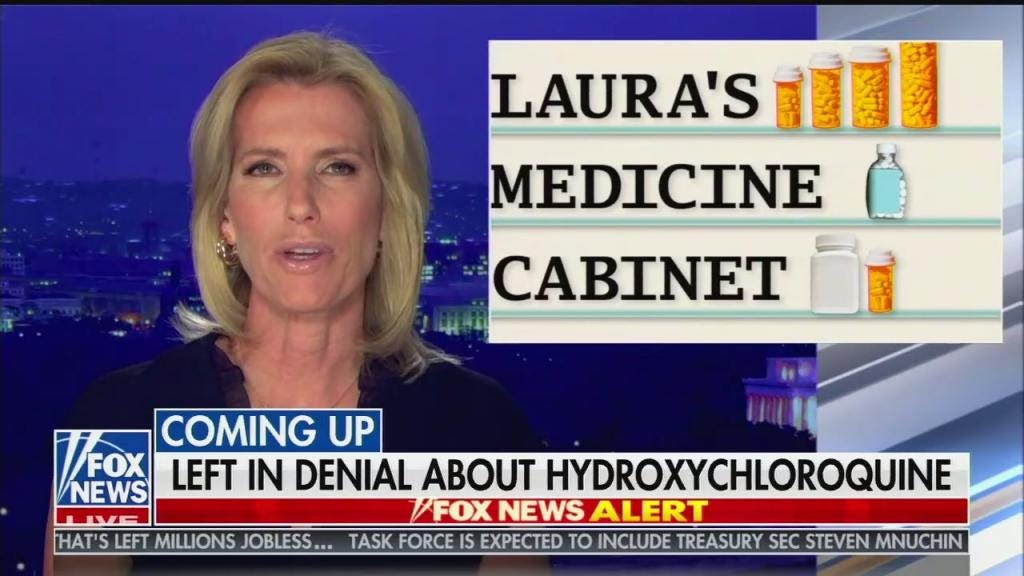 FOX News host touts quack cures for COVID-19, says "LEFT IN DENIAL"