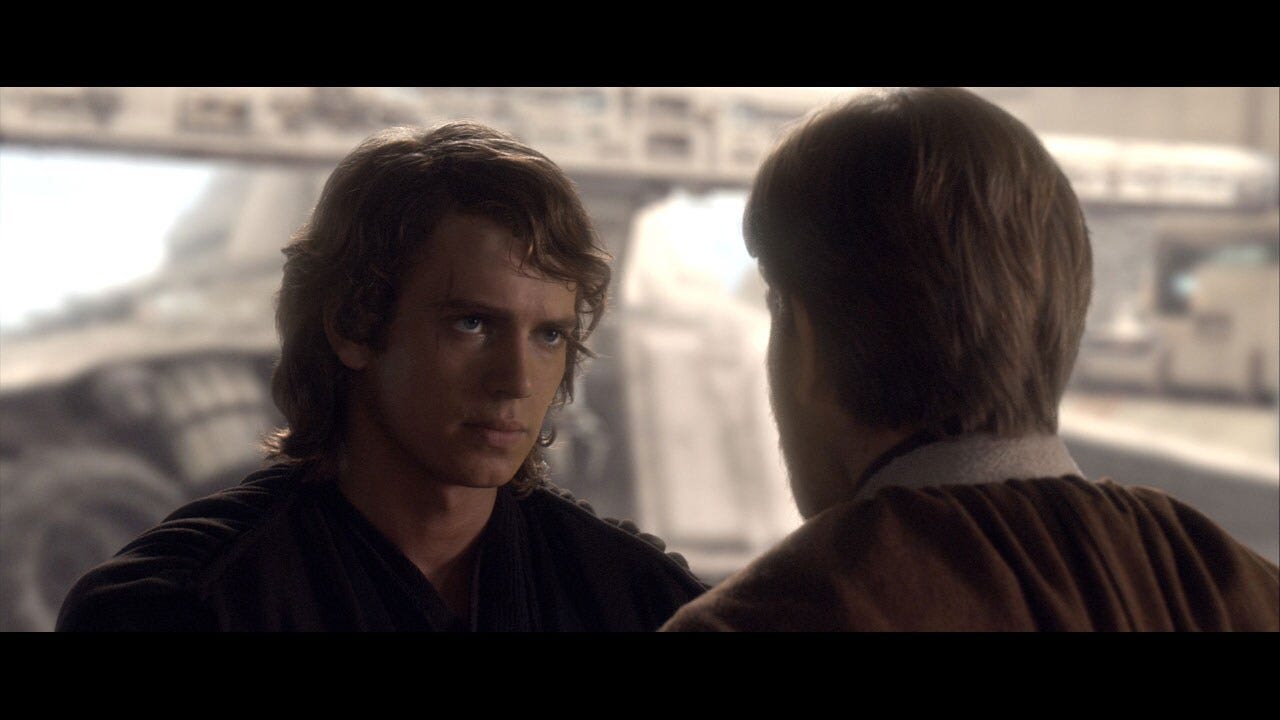 Clone intelligence reports have pinpointed General Grievous' location in the Utapau system. The Jedi Council assigns Obi-Wan Kenobi the task of tracking down the general. Anakin says farewell to Obi-Wan, and apologizes for his frustration of late. Obi-Wan assures Anakin that he will be a great Jedi Master someday. And with that, the two friends depart -- the last time they will see each other as friends. 